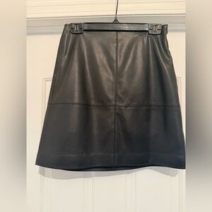 RW&CO. Sleek Faux Leather Black Skirt